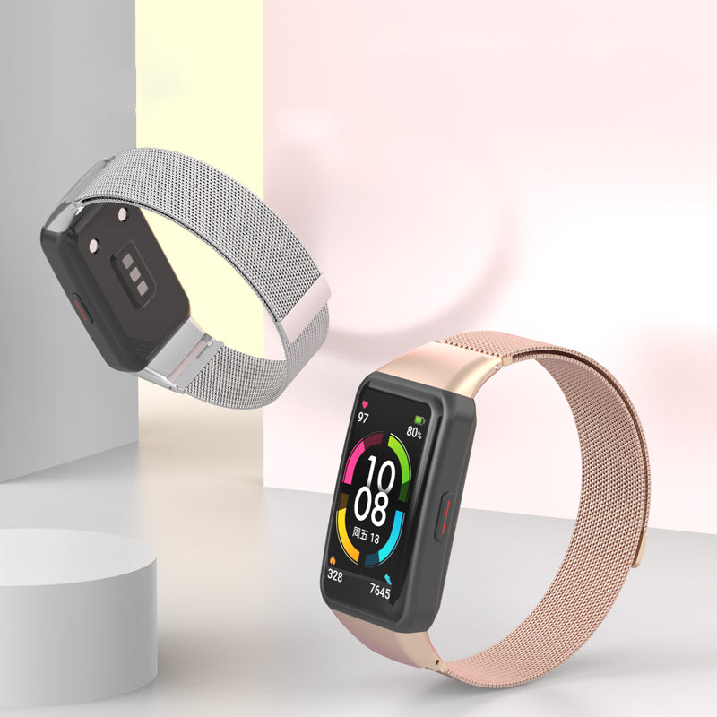 Milanese Stainless Steel Smart Watch Strap Wristwatch Band Belt for Huawei Honor 6 Huawei Band 6 Milanese Stainless Steel Smart Watch Strap Wristwatch Band Belt for Huawei Honor 6 Huawei Band 6